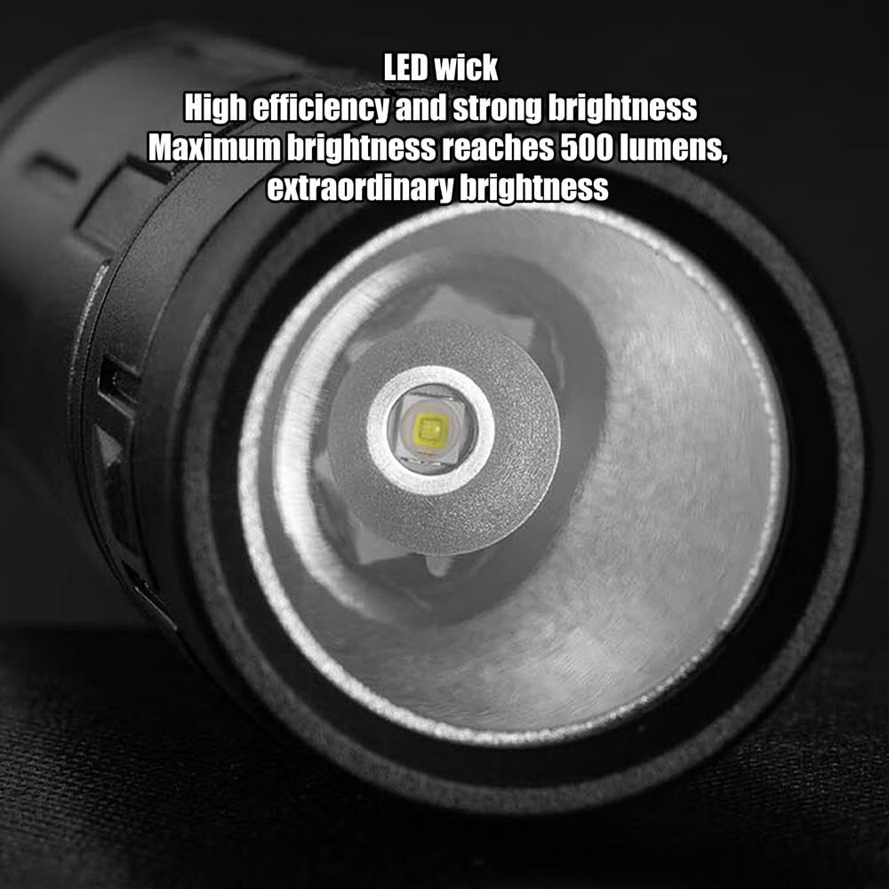 QLIGHT (2Pack) Rechargeable Flashlight Led Torch light,2000 High Lumens Handled Flash Light, Long Lasting Tectitical Powerful Flashlights With Side Cob Light,5 Modes, Flashlight For Camping&Hiking
