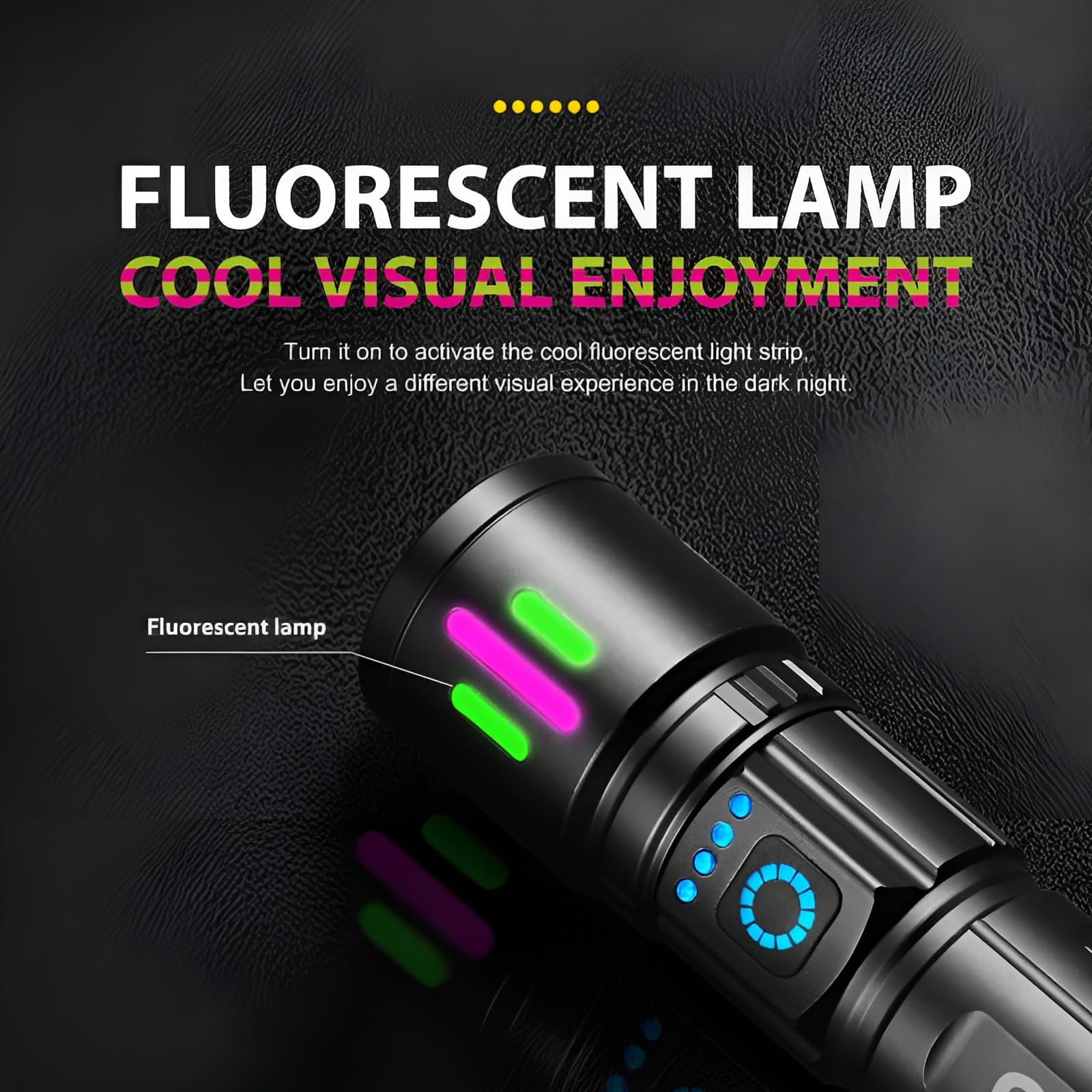 QLIGHT Flashlight Rechargeable TorchLight, 10000 Lumens Flash Light Led flashlights Tactical Led Torch Light High Power, USB Handheld Powerful Torches for Camping Hiking Emergency
